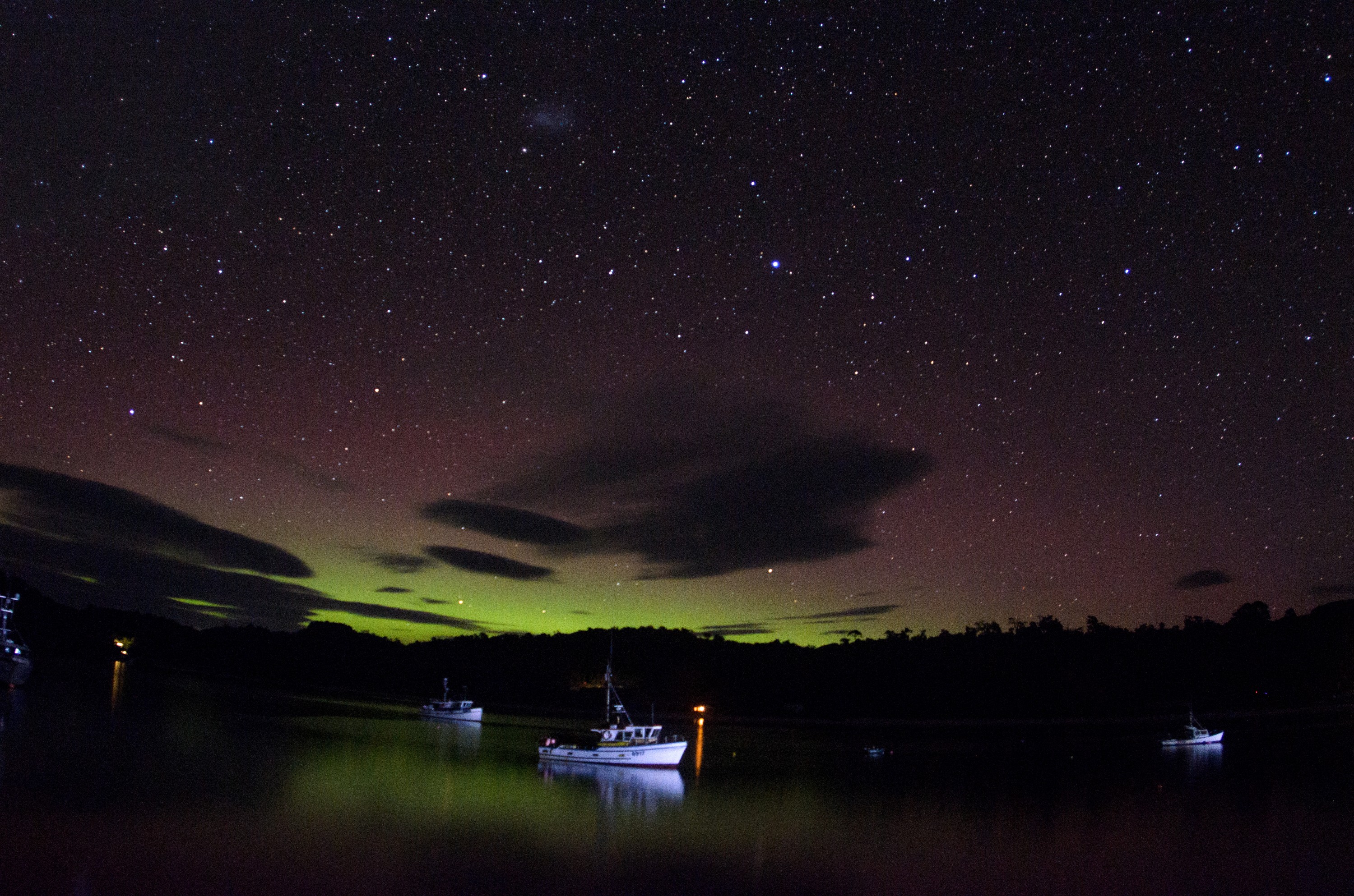 DSC_2323 – Adventure, Bay, Crispin, Halfmoon, Island, March 2017, National Park, New, New Zealand, Rakiura, South, Stewart, Zealand, aurora australis, half moon, lights, southern, southern lights